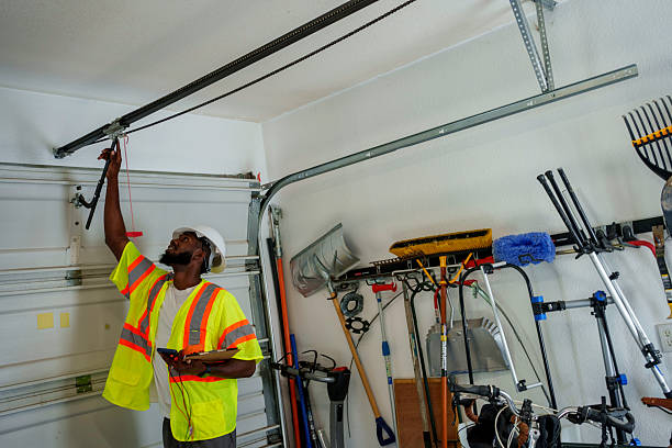 Professional Garage Door Panel Replacement technician working in Scarsdale, NY